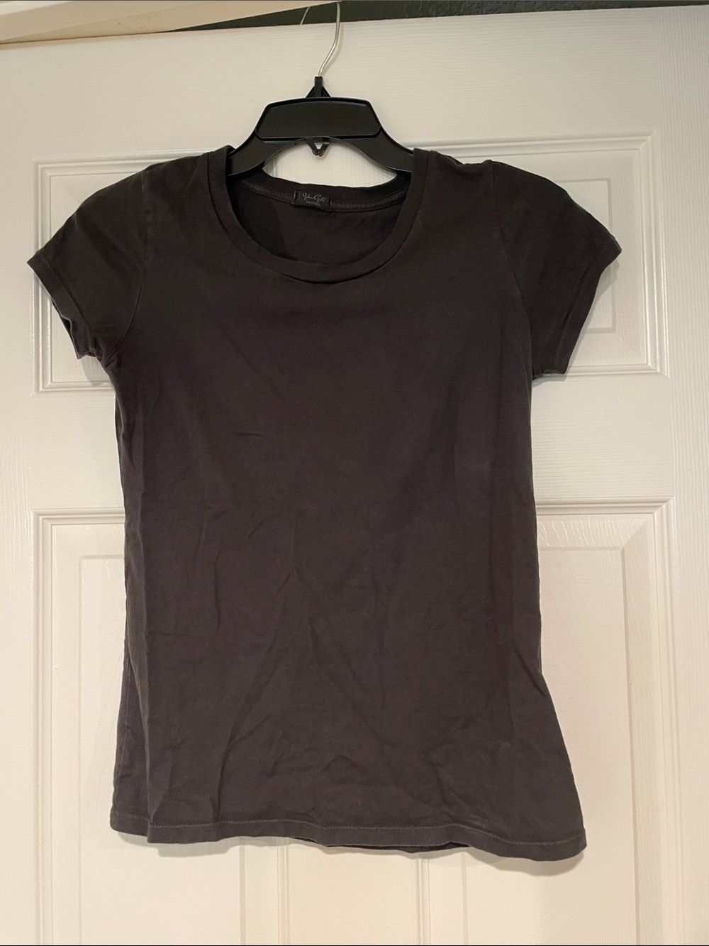 John Galt Black Crewneck Cotton Tee